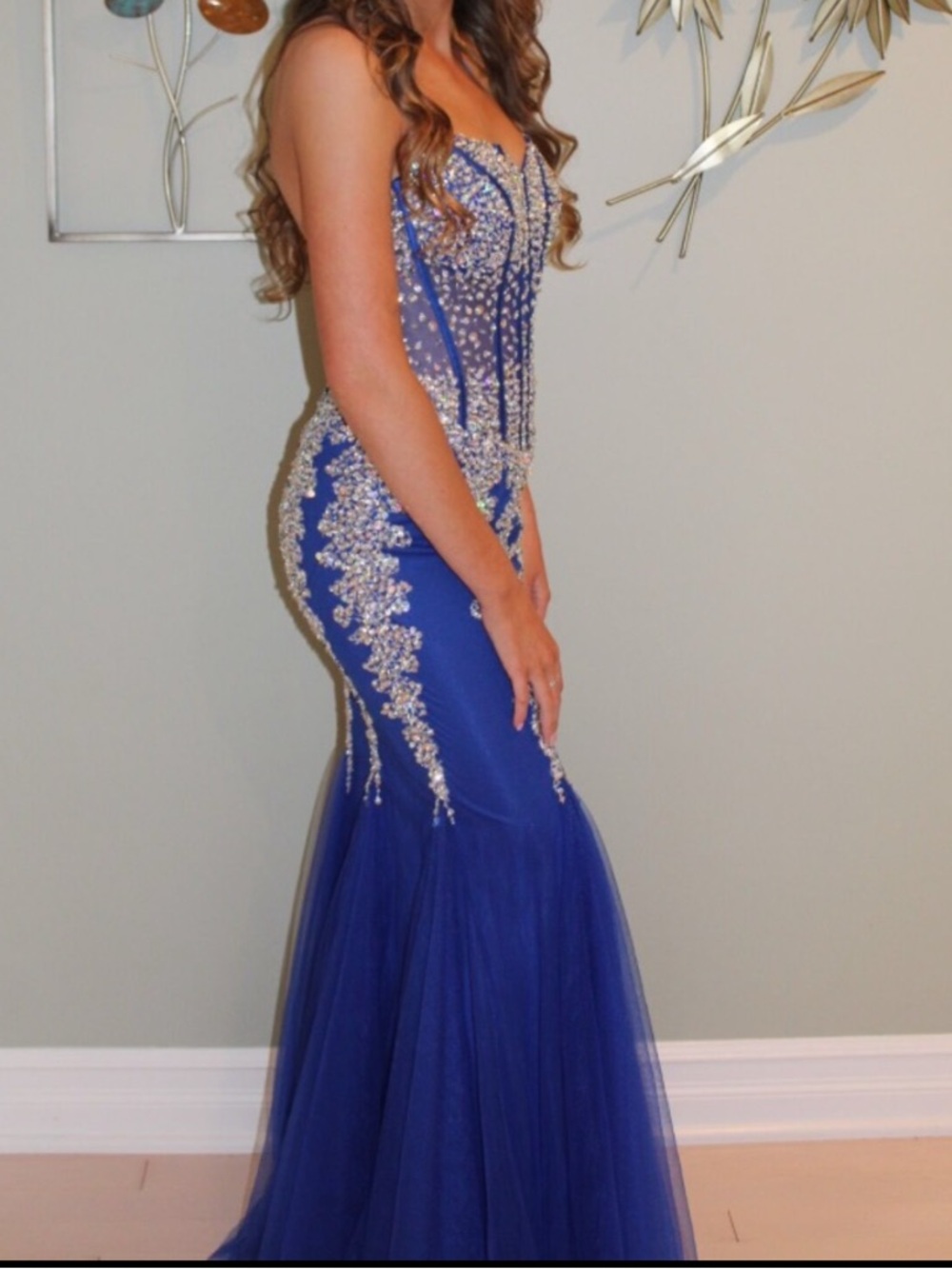 Jovani royal blue prom dress size 2